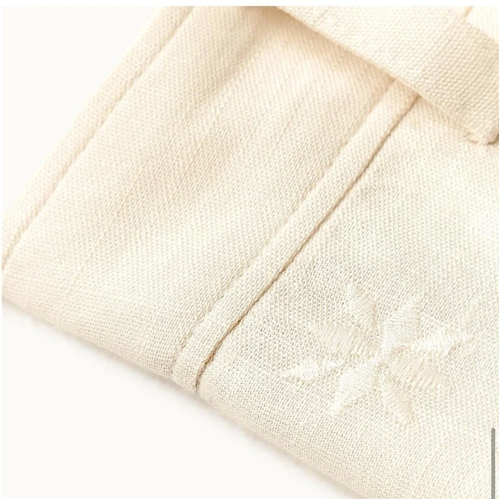 NEW ZARA EMBROIDERED SUMMER /VACATION PANTS SIZE S  🚨NO DISCOUNT